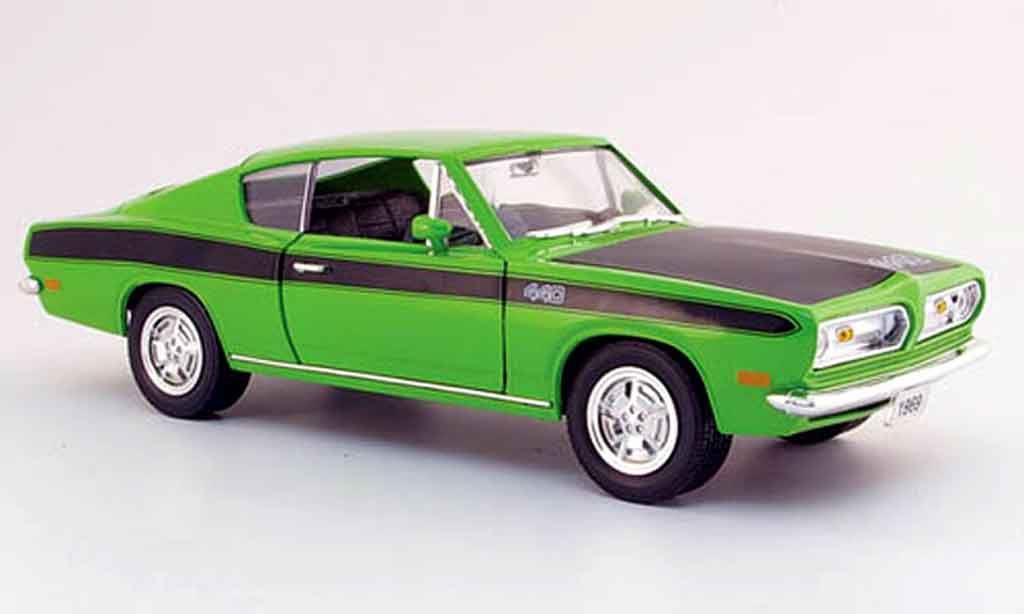 Plymouth Barracuda 1969 1/18 Yat Ming 1969 440 grun black diecast model cars
