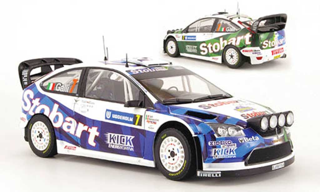 Ford Focus RS WRC 1/18 Sun Star RS WRC no.7 stobart rallye schweden 2008 diecast model cars