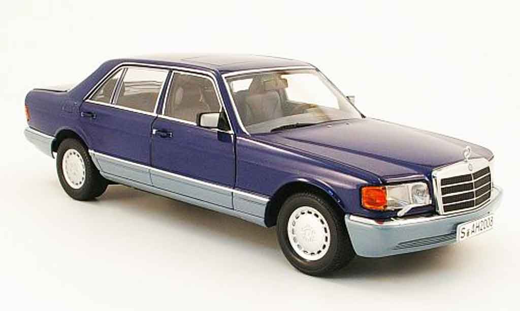 Mercedes 560 SEL 1/18 Norev SEL (w126) blue /grey 1985 diecast model cars