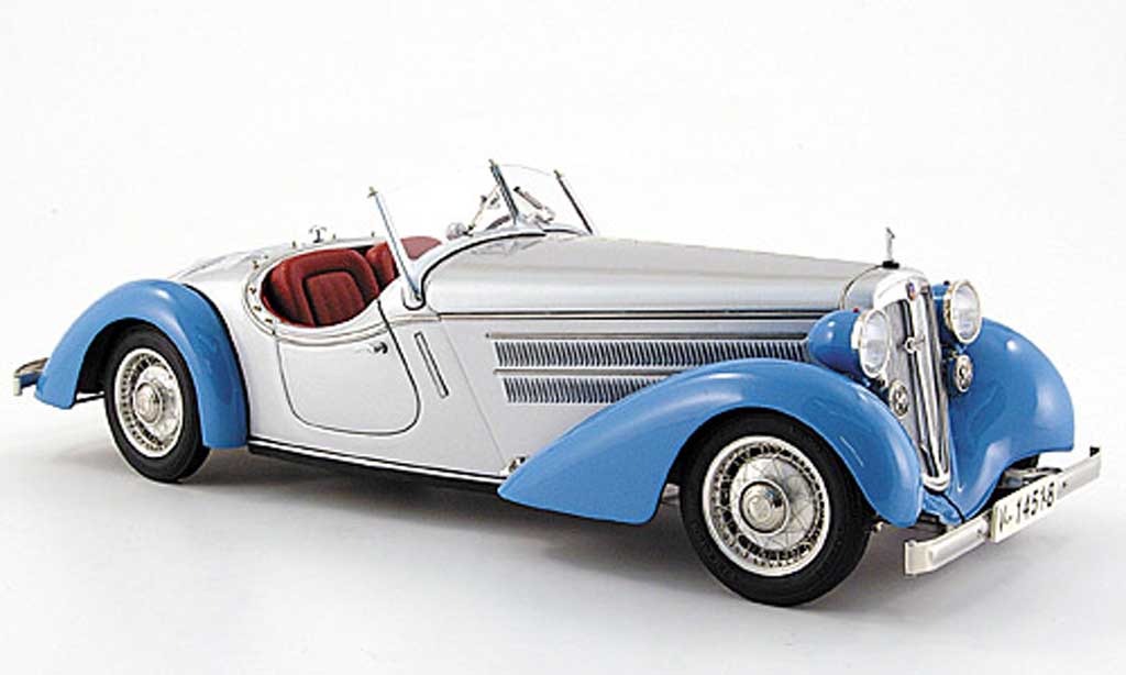 Audi 225 1/18 CMC front roadster blue/grey 1935 diecast model cars