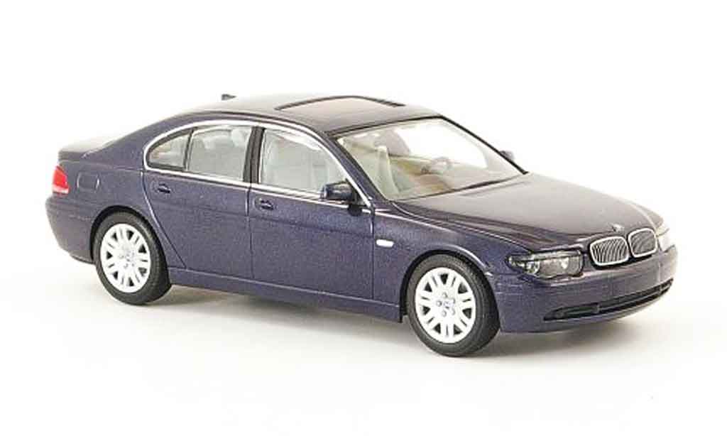 Bmw 735 E65 1/43 Minichamps E65 i blue grey 2001 diecast model cars