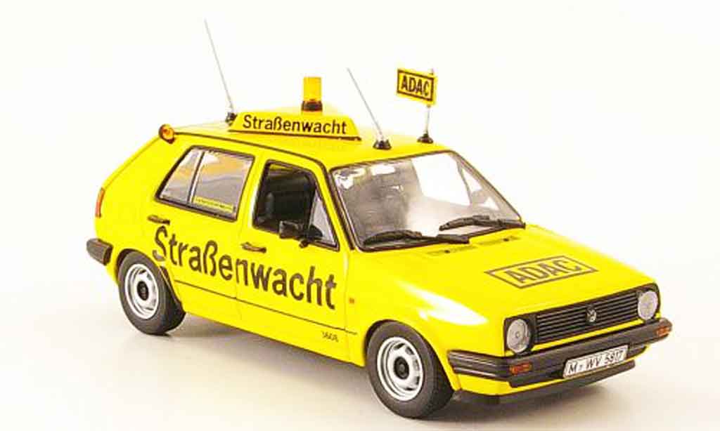 Volkswagen Golf 2 1/43 Minichamps 2 yellow adac 1985 diecast model cars