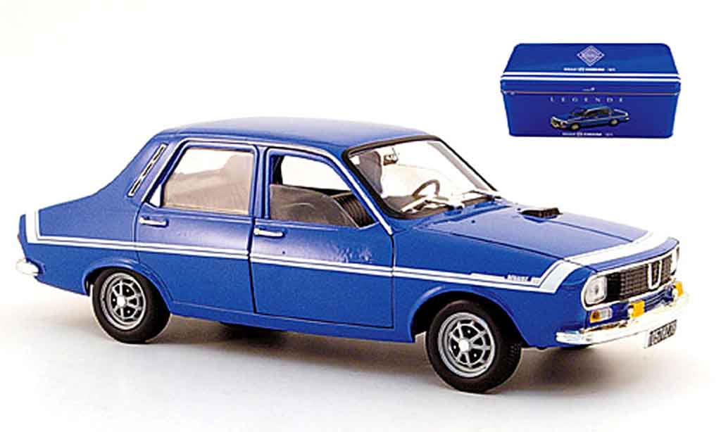 Renault 12 Gordini 1/18 Solido Gordini blue in blechbox diecast model cars