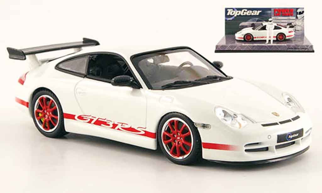 Porsche 996 GT3 RS 1/43 Minichamps GT3 RS white avec Figur The Stig diecast model cars