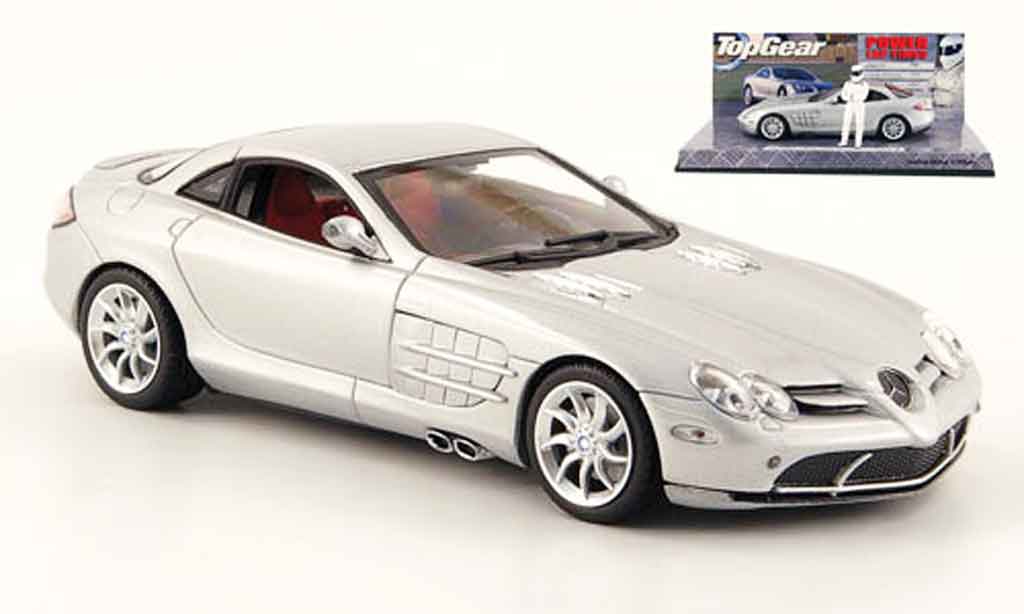 Mercedes SLR 1/43 Minichamps McLaren grey metallisee avec Figur The Stig diecast model cars