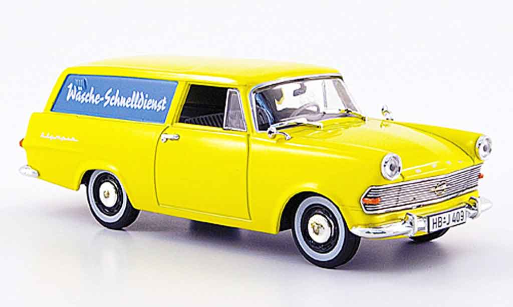 Opel Rekord 1/43 Starline p 2 caravan yellow wasche schnelldienst 1960 diecast model cars