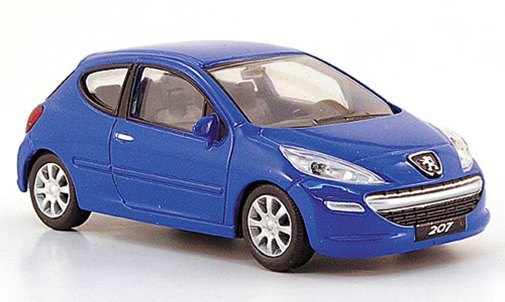 Peugeot 207 1/43 Mondo Motors blue 3-turig diecast model cars