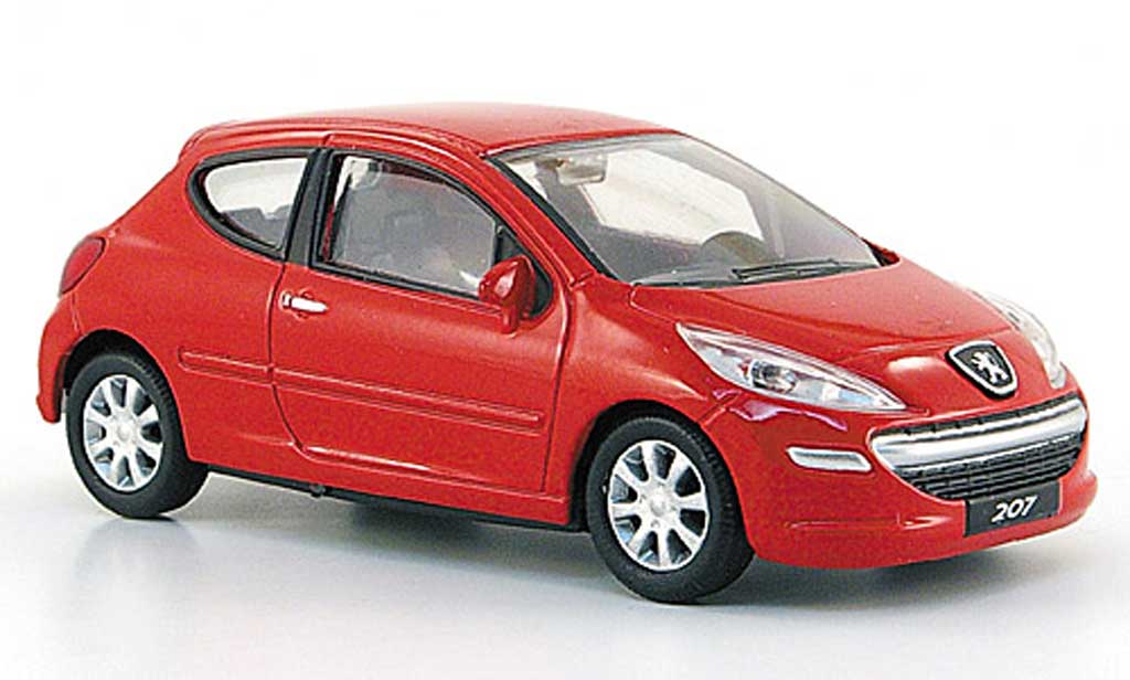 Peugeot 207 1/43 Mondo Motors red 3-turig diecast model cars