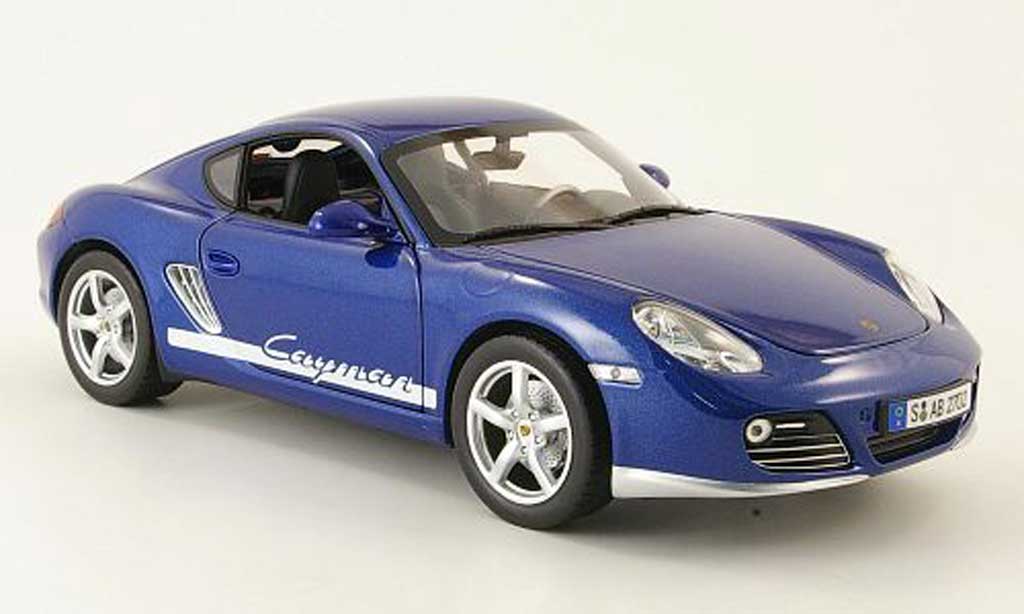 Porsche Cayman 1/18 Yat Ming blue 2009 diecast model cars