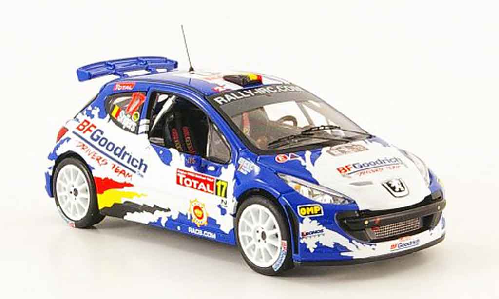 Peugeot 207 S2000 1/43 IXO S2000 no.17 bf goodrich rallye zypern 2008 diecast model cars