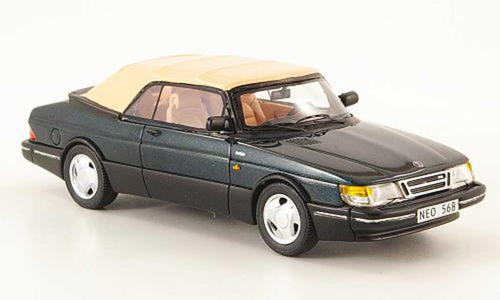 Saab 900 1987 1/43 Neo 1987 cabriolet green ferme diecast model cars