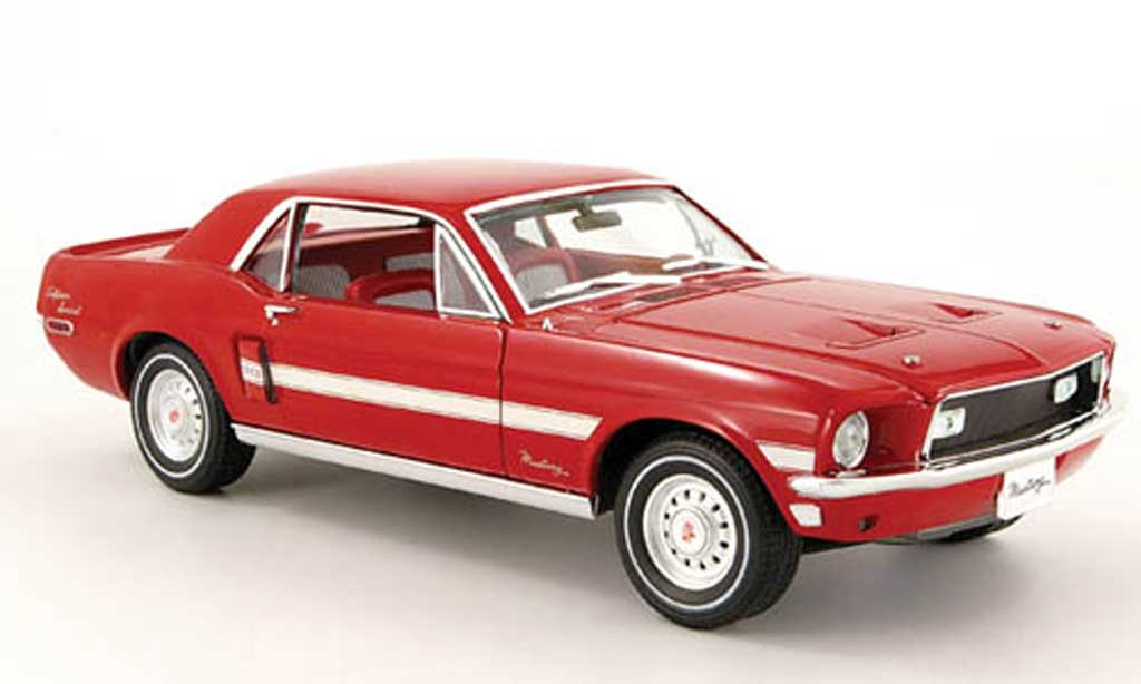 Ford Mustang 1968 1/18 Greenlight 1968 gt red california special diecast model cars