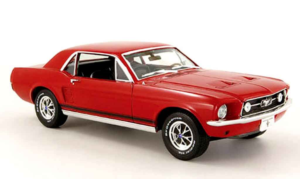 Ford Mustang 1967 1/18 Greenlight 1967 coupe red diecast model cars