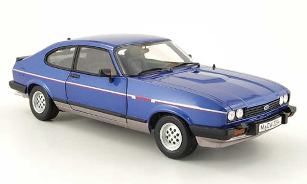 Ford Capri 1/18 Norev mk3 2.8i blue/grey mcw 1981 diecast model cars