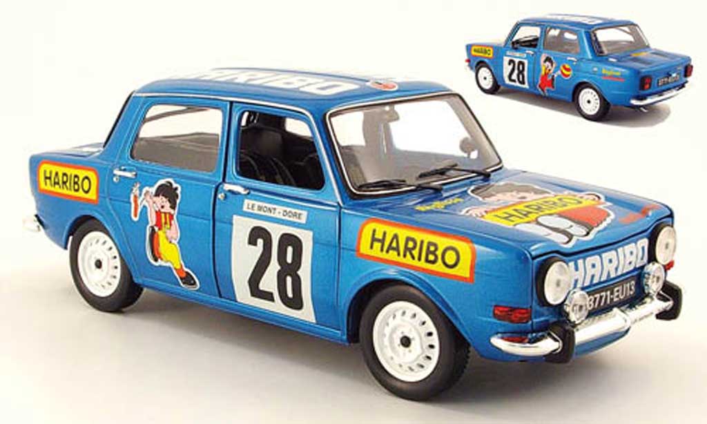Simca 1000 1/18 Norev rallye 2 no.28 haribo 1977 diecast model cars