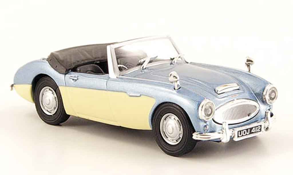 Austin Healey 100 1/43 Cararama /6 grey metallisee blue beige diecast model cars