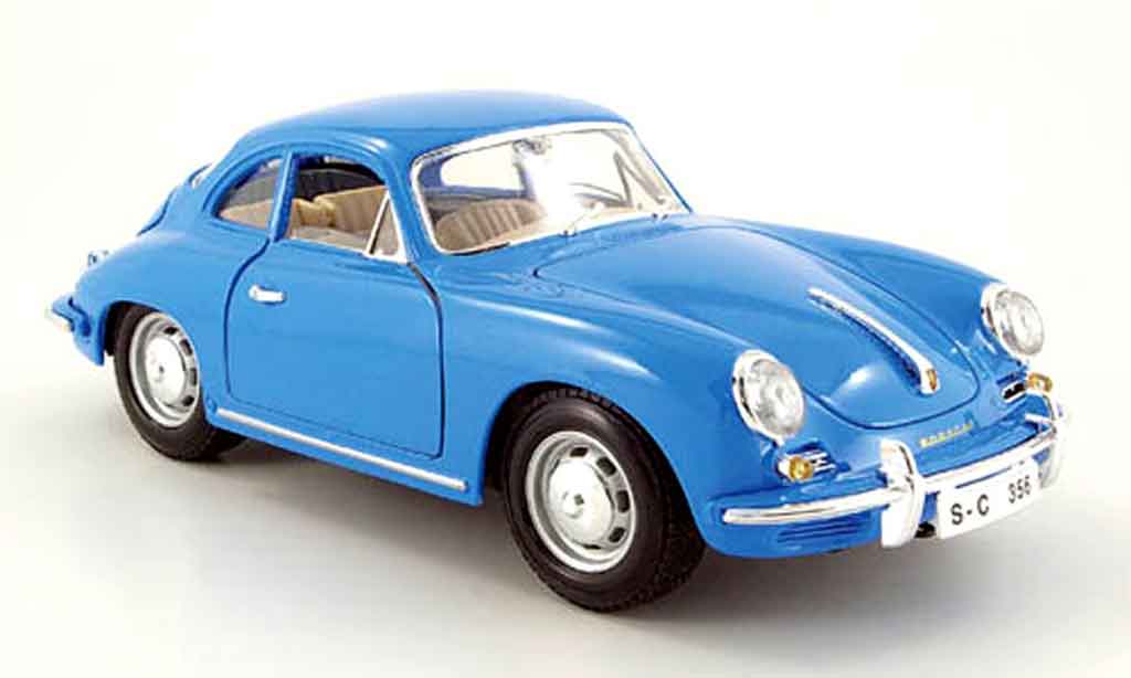 Porsche 356 1961 1/18 Burago 1961 B coupe blue diecast model cars