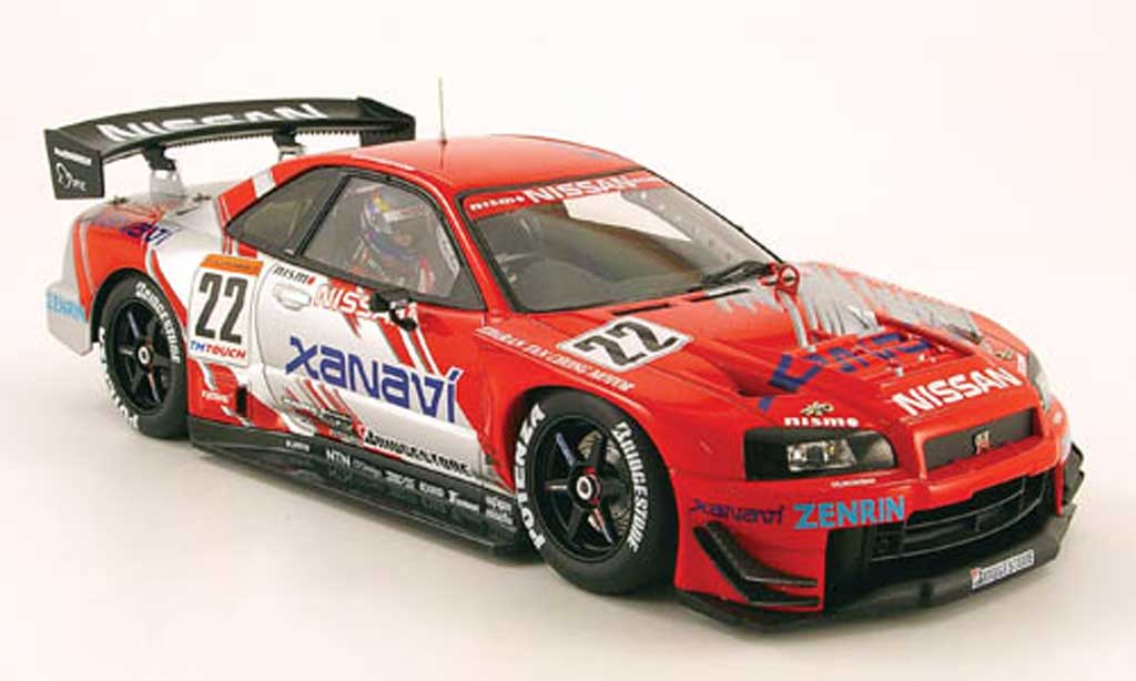Nissan Skyline R34 1/18 Autoart JGTC R34 gt-r no.22 xanavi s.motoyama 2002 diecast model cars