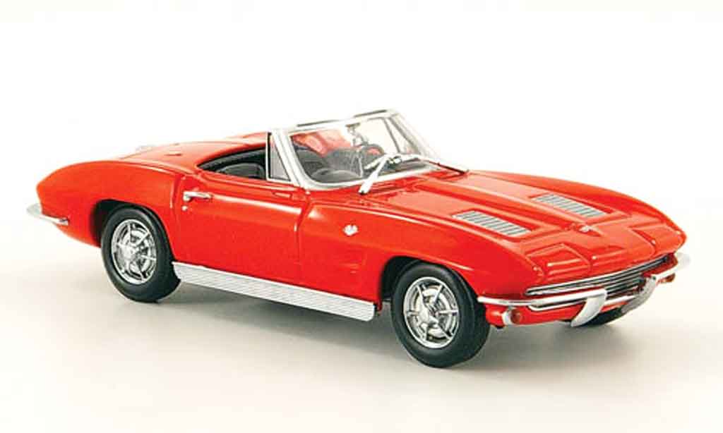 Chevrolet Corvette C2 1/43 Minichamps C2 Convertible red MCW 1963 diecast model cars