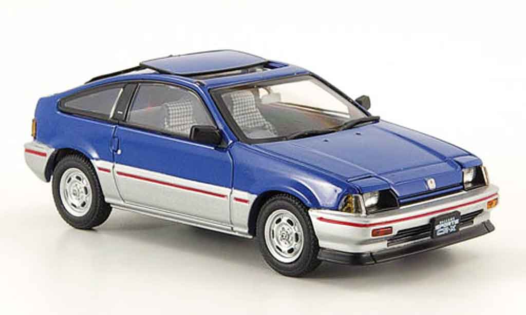 Honda CR-X Ballade 1/43 Ebbro Ballade 1.5i blue grey metallisee 1983 diecast model cars