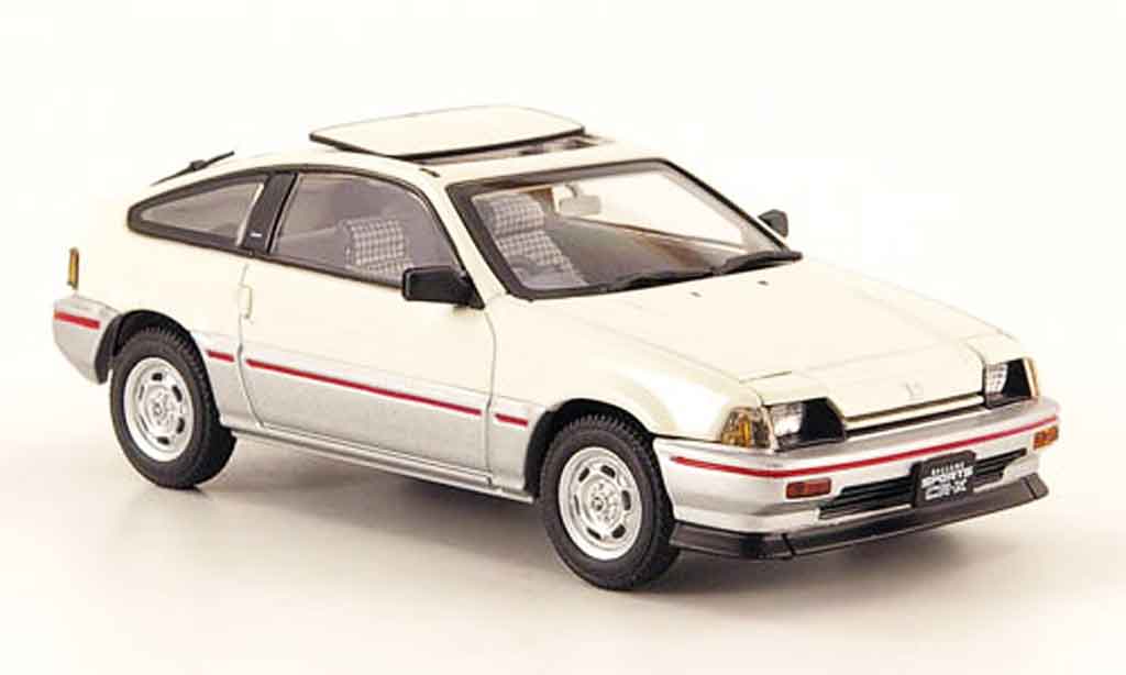 Honda CR-X Ballade 1/43 Ebbro Ballade 1.5i white grey metallisee 1983 diecast model cars