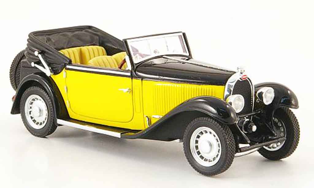 Bugatti Type 59 1/43 Luxcar cabriolet yellow black 1934 diecast model cars