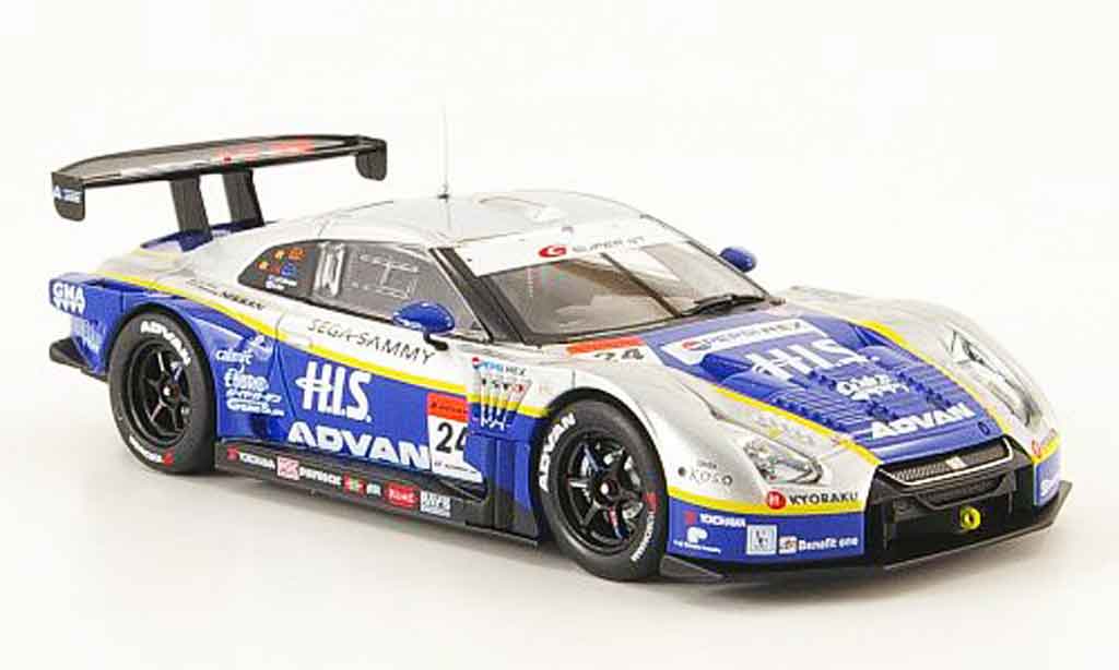 Nissan Skyline R35 1/43 Ebbro JGTC R35 GT R No.24 H.I.S. Advan SGT 500 Fuji 2009 diecast model cars