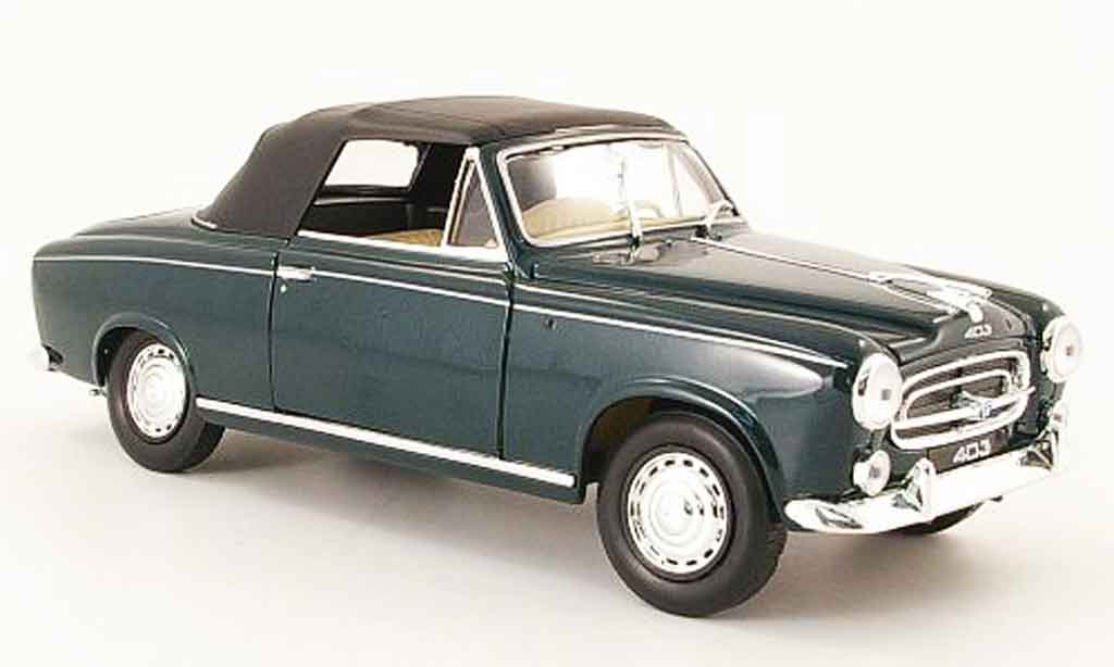 Peugeot 403 Cabriolet 1/18 Welly Convertible grun avec capote 1957 diecast model cars