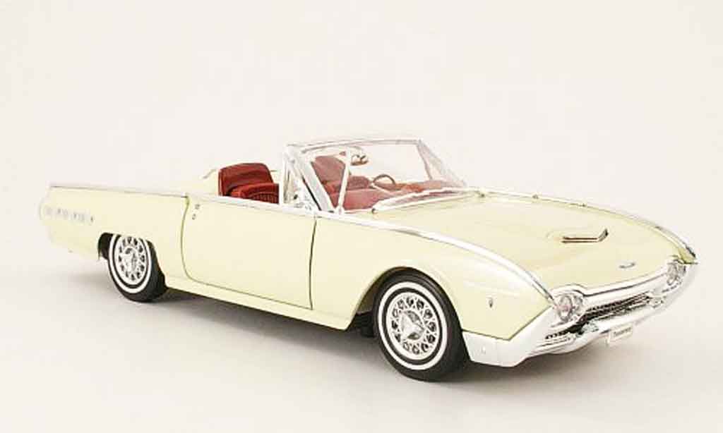 Ford Thunderbird 1962 1/18 Welly 1962 spots roadster cremewhite offen diecast model cars