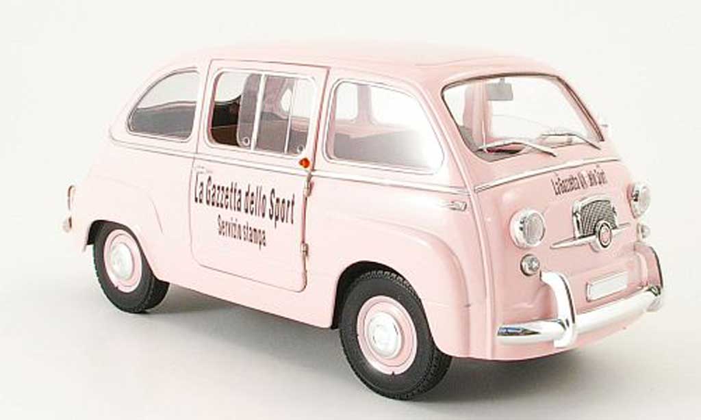 Fiat 600 1/18 Mini Miniera multipla gazetta dello sport diecast model cars