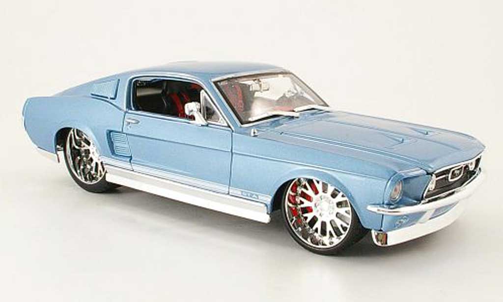 Ford Mustang 1967 1/18 Maisto 1967 gta fastback blue pro rodz diecast model cars