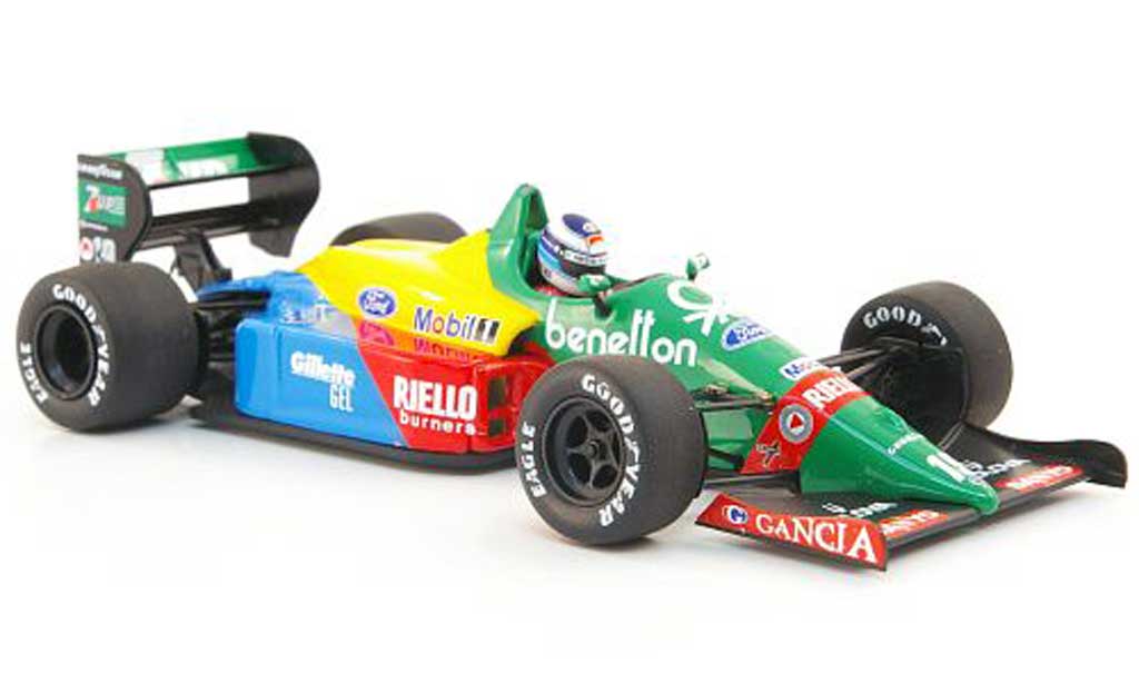 Ford F1 1990 1/43 Minichamps 1990 Benetton B188 No.19 M.Hakkinen Test Silverstone diecast model cars