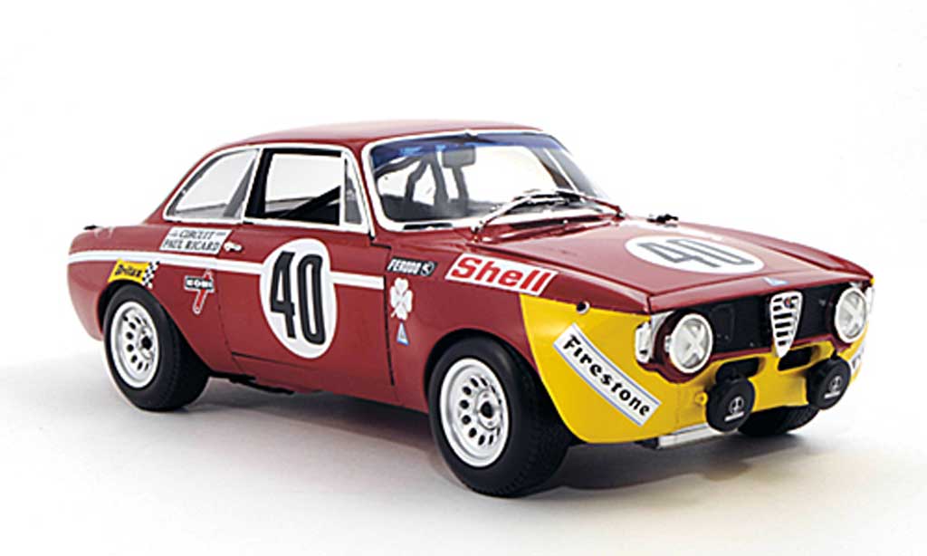 Alfa Romeo Giulia 1300 GTA 1/18 Minichamps 1300 GTA Junior No.40 Picchi / Chassseuil 24h Paul Ricard 1971 diecast model cars