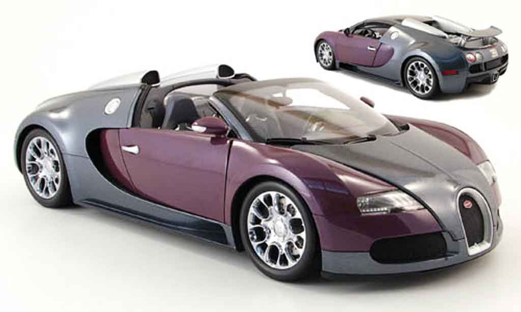 Bugatti Veyron Grand Sport 1/18 Minichamps Grand Sport grey/lila 2009 diecast model cars