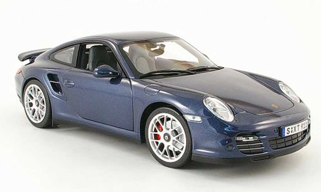 Porsche 997 Turbo 1/18 Norev Turbo blue 2009 diecast model cars