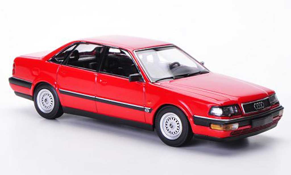 Audi V8 1/43 Minichamps red 1988 diecast model cars