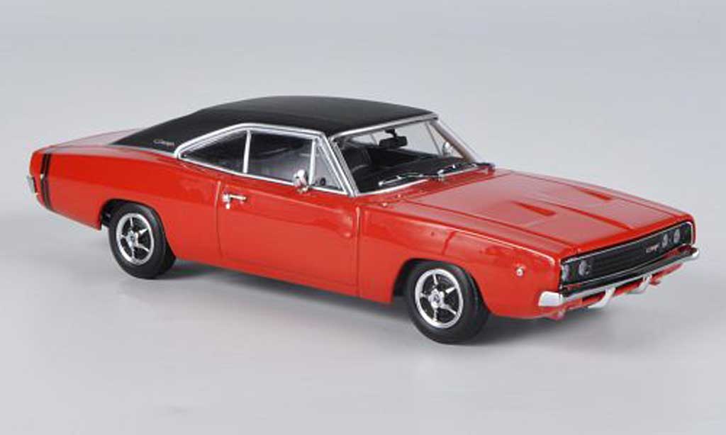 Dodge Charger 1968 1/43 Minichamps 1968 R/T red/mattblack diecast model cars