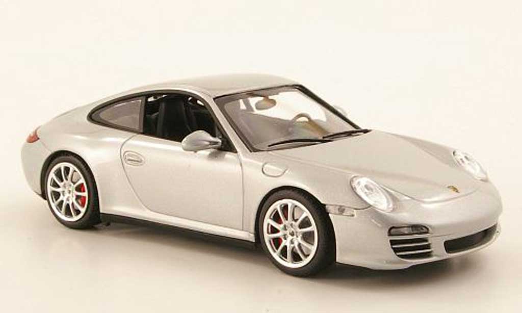 Porsche 997 4S 1/43 Minichamps Carrera 4S (II) grey 2008 diecast model cars