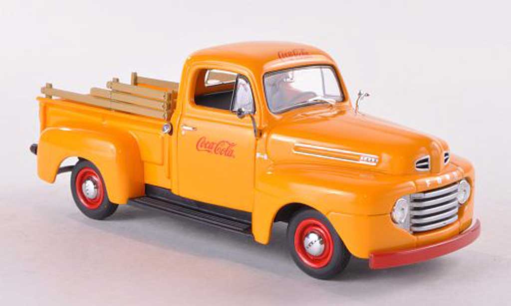 Ford F-1 1/43 Minichamps Pick Up Coca Cola yellow 1949 Coca Cola Collection diecast model cars