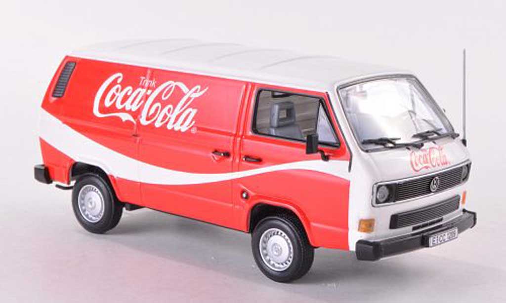 Volkswagen T3 A 1/43 Minichamps A Kasten Coca Cola white/red 1983 Coca Cola Collection diecast model cars
