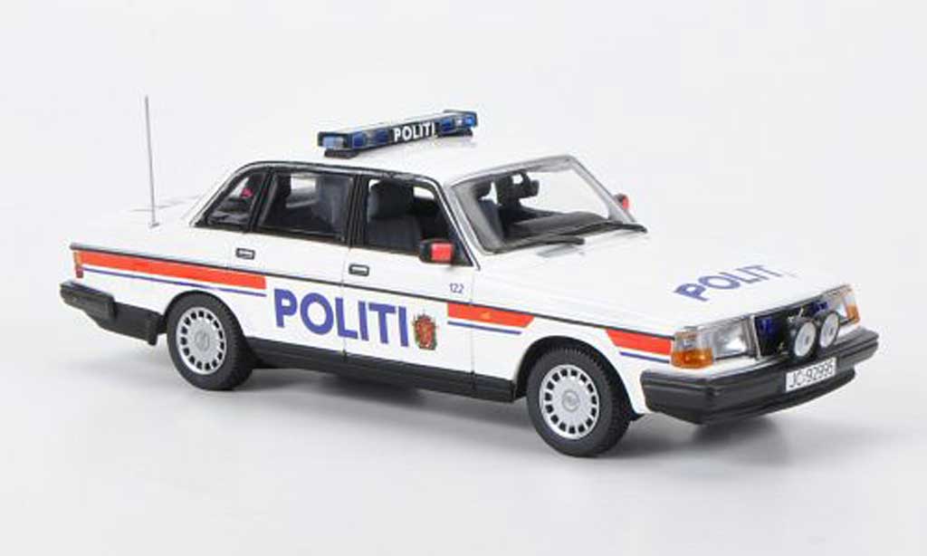Volvo 240 GL 1/43 Minichamps GL Politi Police Norwegen 1986 diecast model cars
