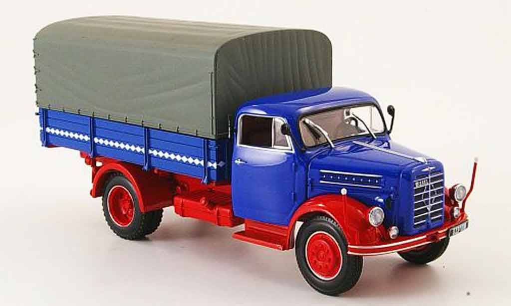 Borgward B4500 1/43 Minichamps Pritsche Plane blue red avec Rautenband 1954 diecast model cars
