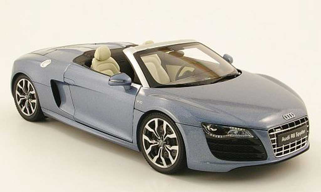 Audi R8 Spyder 1/18 Kyosho Spyder grey blue diecast model cars