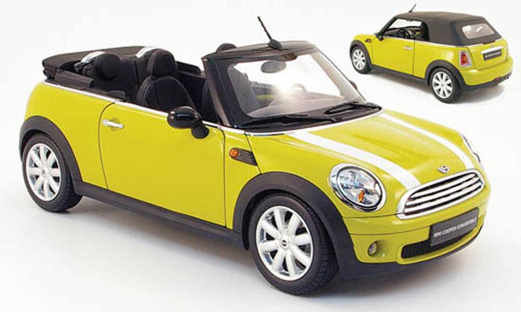 Mini Cabriolet 1/18 Kyosho yellow 2009 diecast model cars