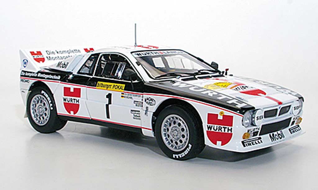 Lancia 37 1/18 Kyosho Rally No.1 Wurth W.Rohrl/C.Geistdorfer Rally Deutschland 1983 diecast model cars