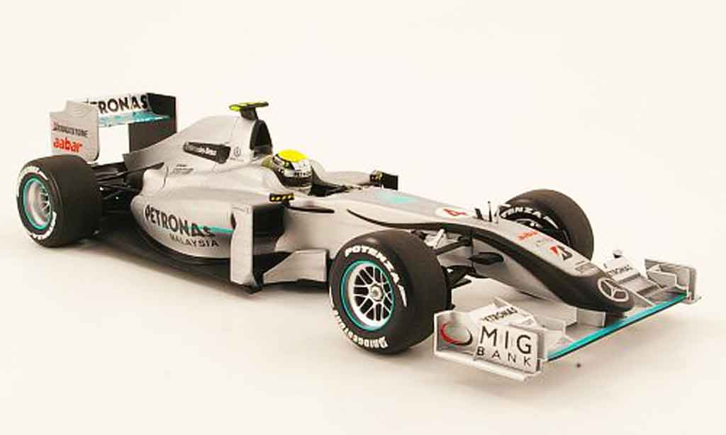 Mercedes F1 1/18 Minichamps gp no.4 petronas n.rosberg showcar 2010 diecast model cars