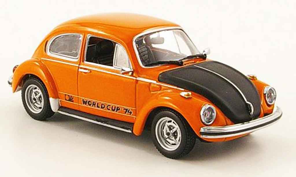 Volkswagen Coccinelle 1/43 Minichamps 1303 world cup orange black 1974 diecast model cars