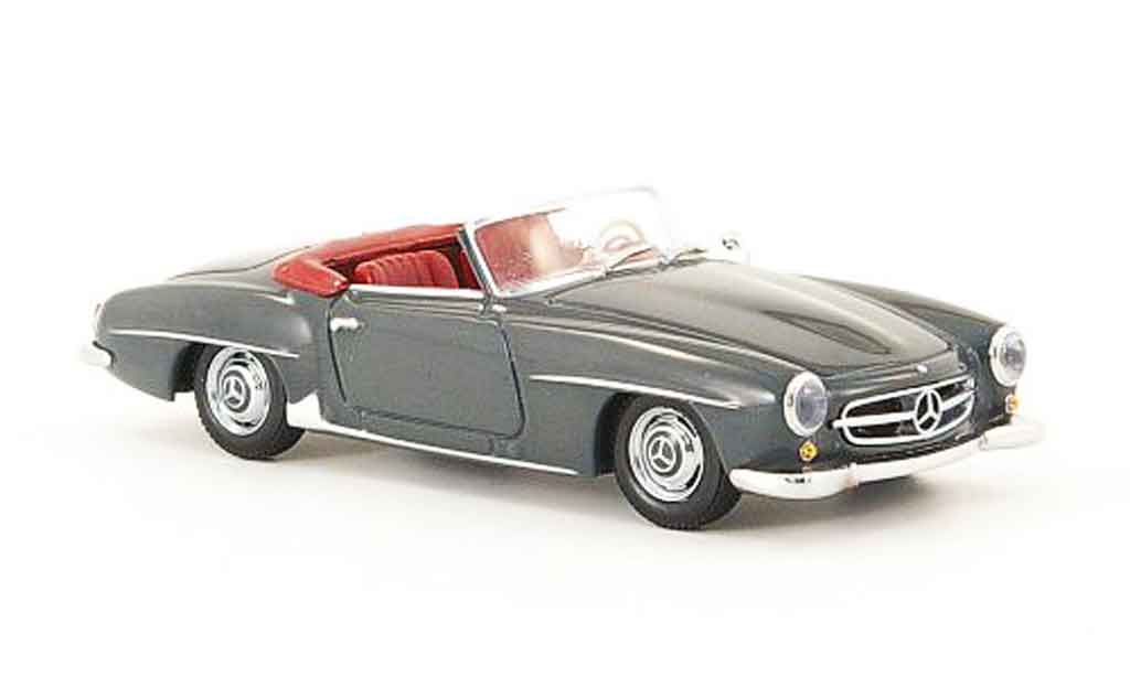 Mercedes 190 SL 1/43 Minichamps SL (W 121) grey offen 1955 diecast model cars