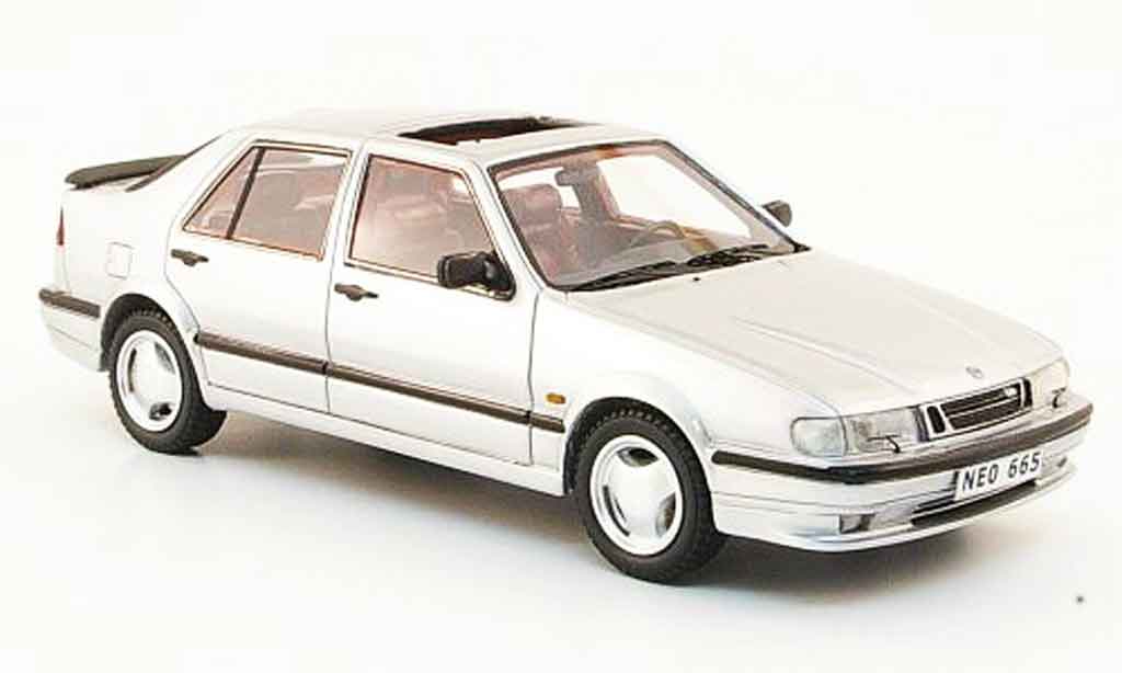 Saab 9000 CS 1/43 Neo CS Aero grey metallisee 1995 diecast model cars
