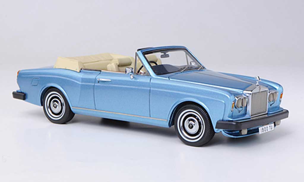 Rolls Royce Corniche 1/43 Neo DHC blue RHD 1977 diecast model cars